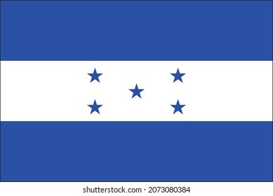HONDURAS flag in vector with clean background