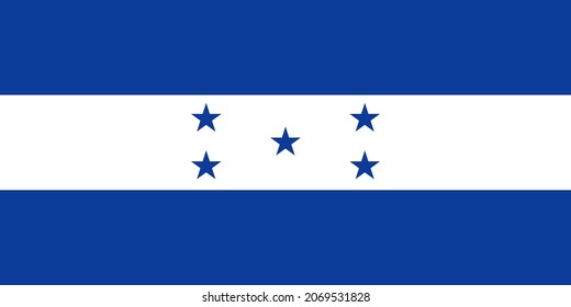 Vector de bandera de Honduras para el diseñador.