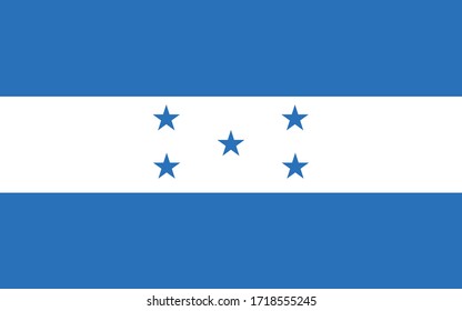 Honduras flag vector graphic. Rectangle Honduran flag illustration. Honduras country flag is a symbol of freedom, patriotism and independence.