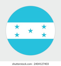 Honduras flag vector icon design. Honduras circle flag. Round of Honduras flag. 