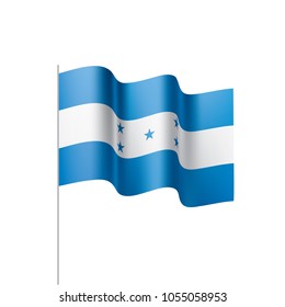 Honduras flag, vector illustration on a white background