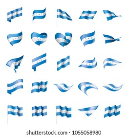 Honduras flag, vector illustration on a white background