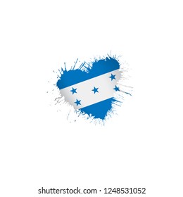 Honduras flag, vector illustration on a white background