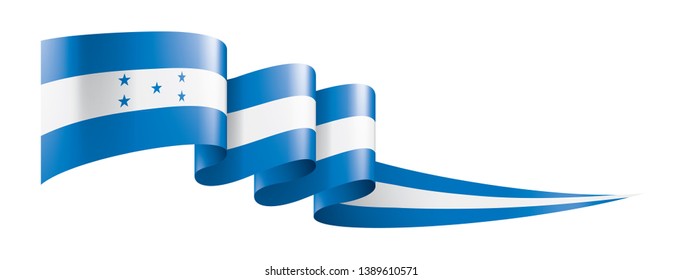 Honduras flag, vector illustration on a white background