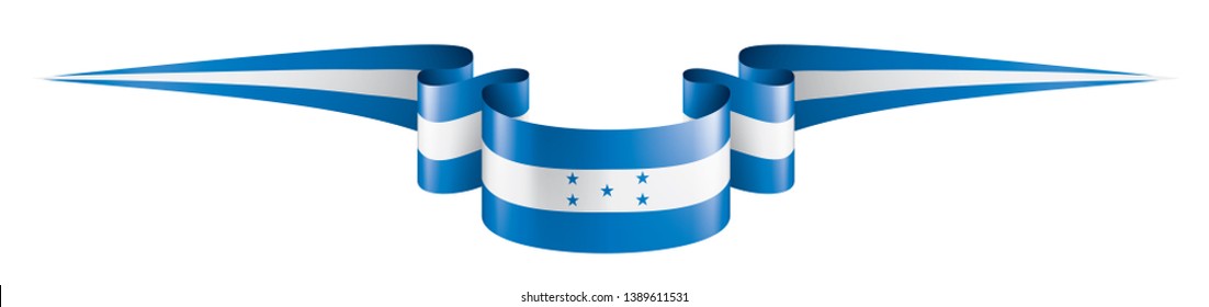 Honduras flag, vector illustration on a white background