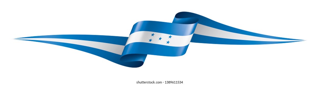 Honduras flag, vector illustration on a white background