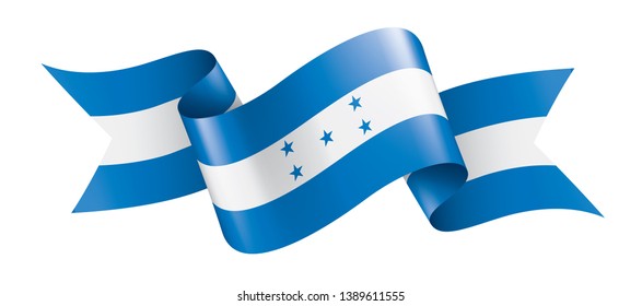 Honduras flag, vector illustration on a white background