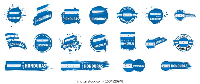 Honduras flag, vector illustration on a white background
