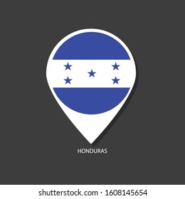 Honduras flag Vector marker with flags.