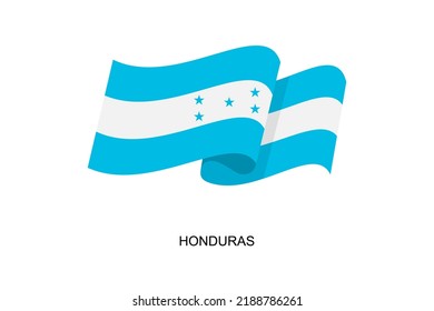 Honduras flag vector. Flag of Honduras on white background. Vector illustration eps10