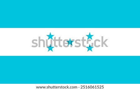 Honduras flag vector. Flag of Honduras sign isolated. National flag of Honduras flat symbol icon for printing of any size. EPS 10