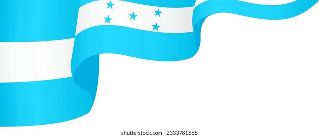 Honduras flag wave isolated on png or transparent background