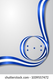 Honduras flag wavy abstract background. Vector illustration.