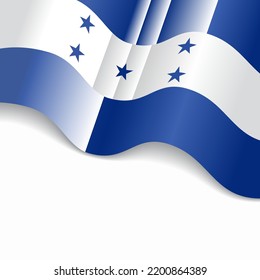 Honduras flag wavy abstract background. Vector illustration.