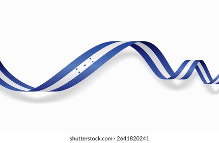 Honduras flag wavy abstract background. Vector illustration.