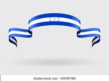 Honduras flag wavy abstract background. Vector illustration.