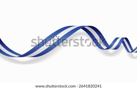 Honduras flag wavy abstract background. Vector illustration.