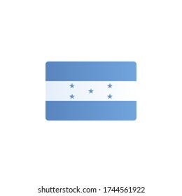 honduras flacher Vektor. Landesflagge im weißen Hintergrund isoliert