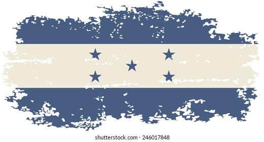 Honduras grunge flag. Vector illustration. Grunge effect can be cleaned easily.