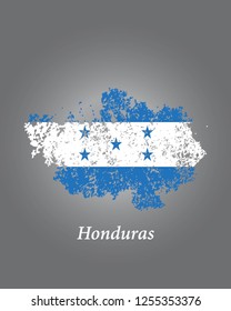 Honduras grunge old state flag