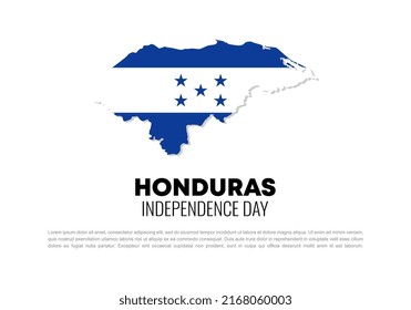 Honduras independence day background banner poster for national celebration on September 15 th with honduras island.