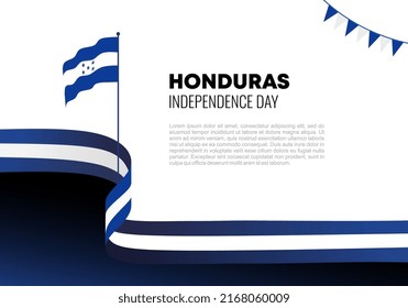 Honduras Unabhängigkeit Tag Hintergrund Banner, Poster für nationale Feier am 15. September. Design der Vektorgrafik-Vorlage.