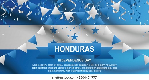 Fondo del Día de la Independencia de Honduras. Ilustración vectorial.