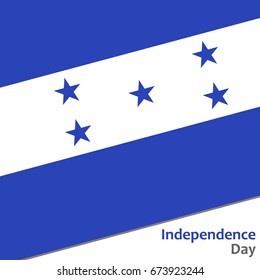 Honduras independence day with flag vector illustration for web