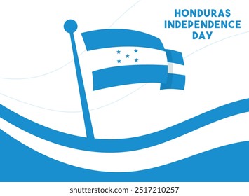 Dia da Independência de Honduras. Vetor de design plano. Eps 10.