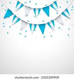 Honduras Independence Day. Garland with the flag of Honduras on a white background. Vector Illustration.
