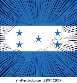 Honduras Independence Day Map Design