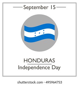Honduras Independence Day, September 15. Vector illustration for you design, card, banner, poster and calendar