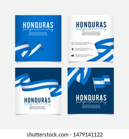 Honduras independence day vector template. 