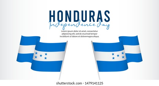 Honduras independence day vector template. 