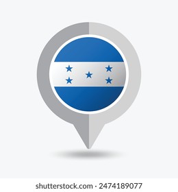 Honduras Location Pin Icon Vector Illustration