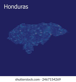 honduras map with blue bg