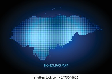 Honduras map dotted style. Vector illustration isolated. Map of North America. Symbol for your web site design map logo, app, ui, Travel vector eps10, concept Illustration.