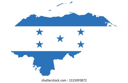 Honduras Map and Flag Background 
