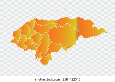 Honduras Map Gold Dust Color on White Backgound png