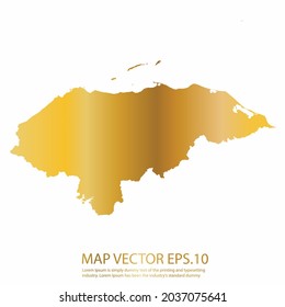 Honduras map High Detailed on white background. gold gradient color. Abstract design vector illustration eps 10