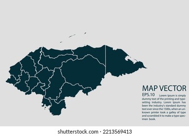 Honduras map High Detailed on white background. Abstract design vector illustration eps 10