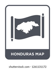 honduras map icon vector on white background, honduras map trendy filled icons from Countrymaps collection, honduras map simple element illustration