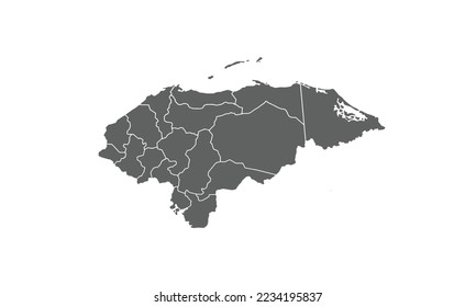 Honduras map isolated on white background.for annual infographics report website layout.
