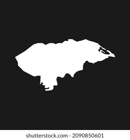 Honduras map on black background