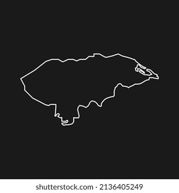 Honduras map on black background