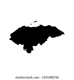 Honduras map Silhouette glyph country American map illustration vector America isolated on white background