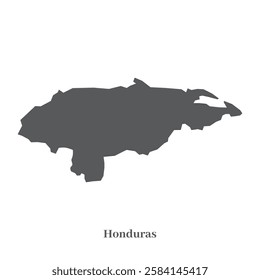 Honduras map silhouette vector design without background