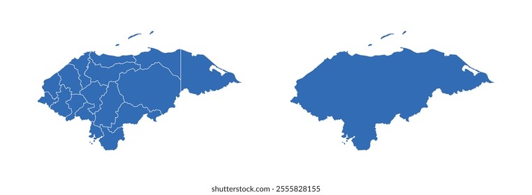 Honduras Map vector icon. Minimalistic Colorful Map of Honduras.