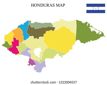 Honduras map vector illustration, honduras map
