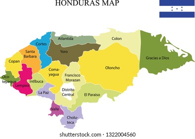 Honduras map vector illustration, honduras map